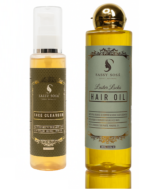 Combo of  Luster Locks Hair Oil & Herbal Selections Face Cleanser